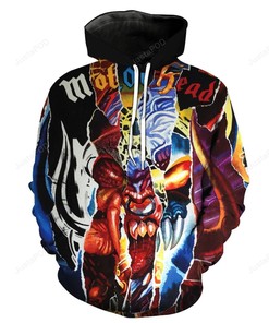 Motorhead Style 3 3D Hoodie Zip Hoodie