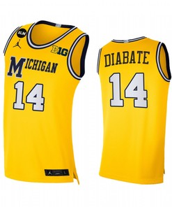 Moussa Diabate 13 Michigan Wolverines Uniform Jersey 2022-23 Limited Basketball Maize