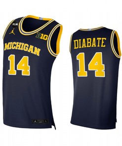 Moussa Diabate 14 Michigan Wolverines Limited Uniform Jersey 2022-23 College Basketball Navy