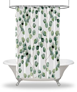 Multi-Size Eucalyptus Leaves Shower Curtain - Home Decor Bathroom Curtain