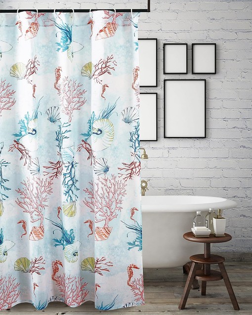 Multicolor Sarasota Shower Curtain for Bohemian Bathroom Decor