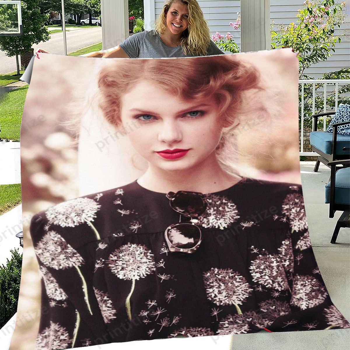 Music Taylor Swift Vintage Mock Jigsaw Blanket