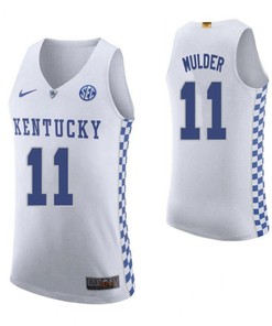 Mychal Mulder 11 Kentucky Wildcats Elite Basketball Road Men Jersey - White