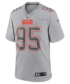Myles Garrett 95 Cleveland Browns Men Atmosphere Fashion Game Jersey - Gray