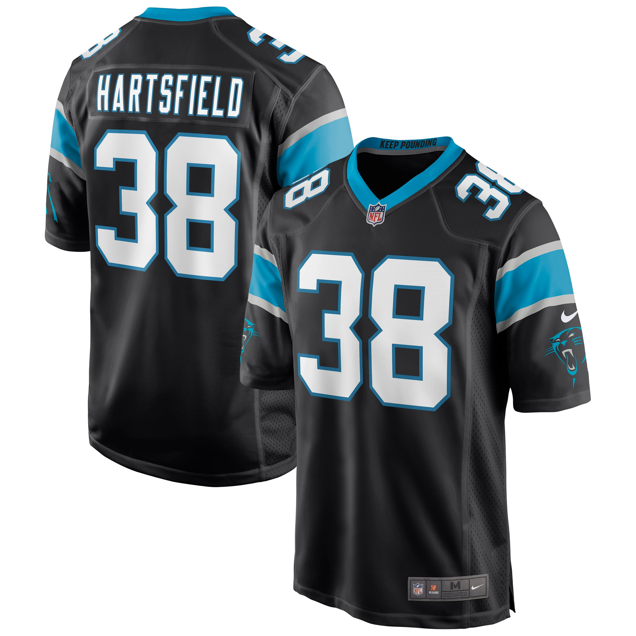 Myles Hartsfield Carolina Panthers Game Jersey - Black Nfl