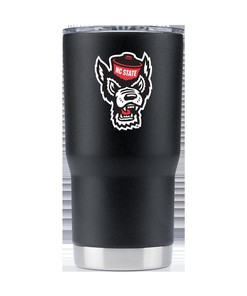 NC State Wolfhead Black Tumbler - NC State Wolfhead Black Team Logo Tumbler - Go Wolfpack