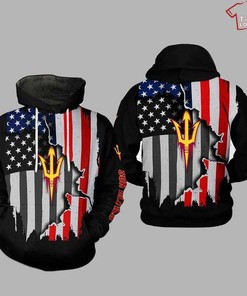 NCAA Arizona State Sun Devils US Flag 3D Hoodie
