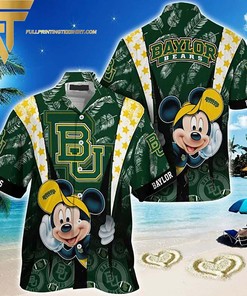 NCAA Baylor Bears And Mickey Mouse Summer Holiday Hawaiian Shirt