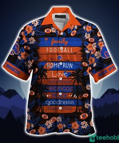 NCAA Boise State Broncos Family Football Orange Black Hawaiian Shirt