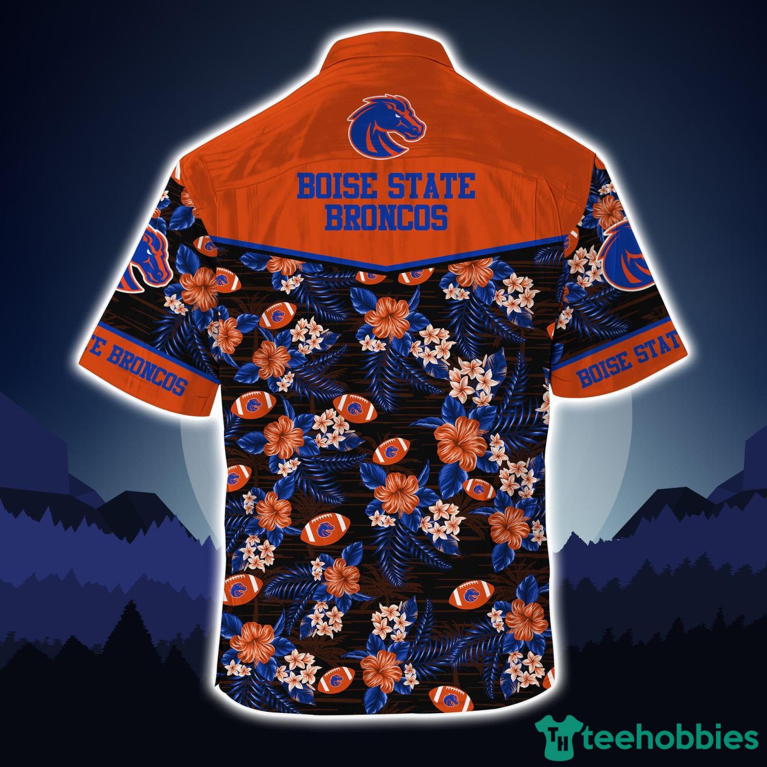NCAA Boise State Broncos Family Football Orange Black Hawaiian Shirt