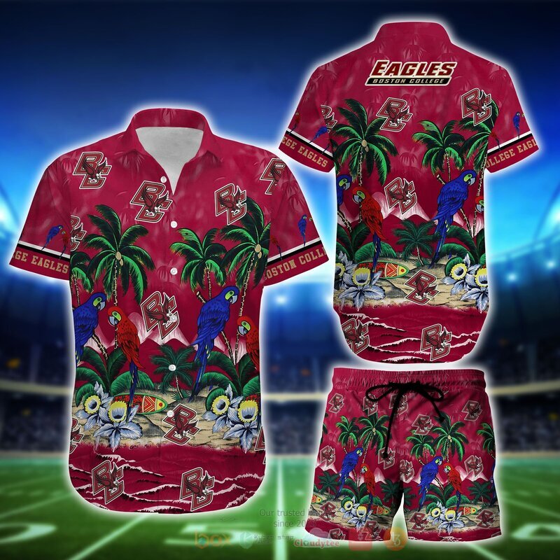NCAA Boston College Eagles Parrot Hawaiian Shirt