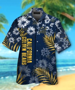 NCAA California Golden Bears Blue Flowers Hawaiian Shirt