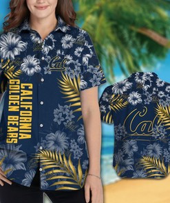NCAA California Golden Bears Blue Flowers Hawaiian Shirt