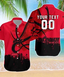 NCAA Cincinnati Bearcats Personalized Red Hawaiian Shirt