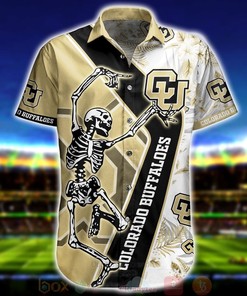 NCAA Colorado Buffaloes Skeleton Aloha Shirt