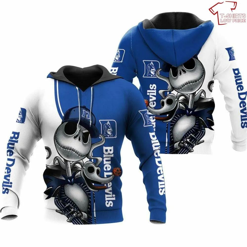 NCAA Duke Blue Devils Jack Skellington 3D Hoodie