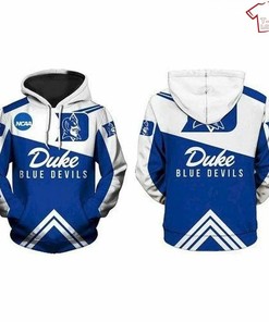 NCAA Duke Blue Devils White 3D Hoodie Gift for Men Women