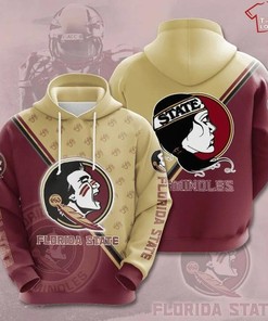 NCAA Florida State Seminoles Garnet Gold 3D Hoodie All Over Printed