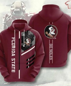 NCAA Florida State Seminoles Garnet White 3D Hoodie