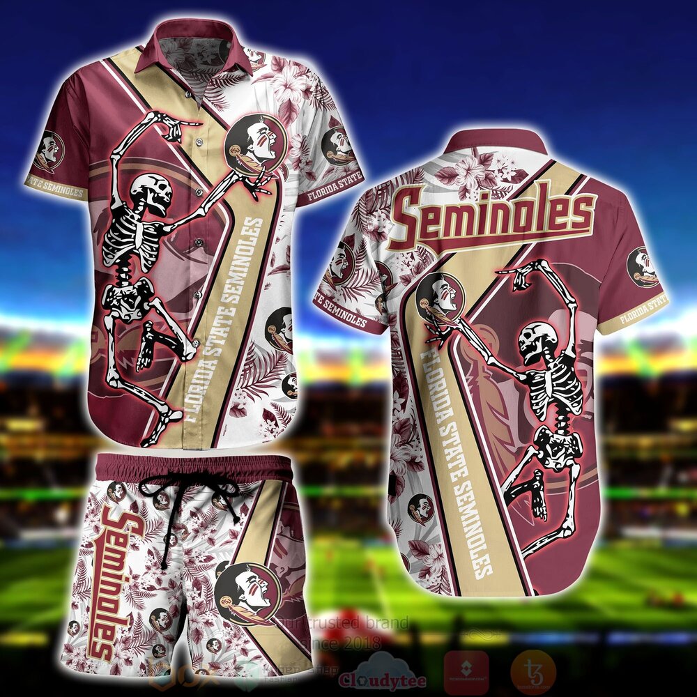 NCAA Florida State Seminoles Skeleton Aloha Shirt