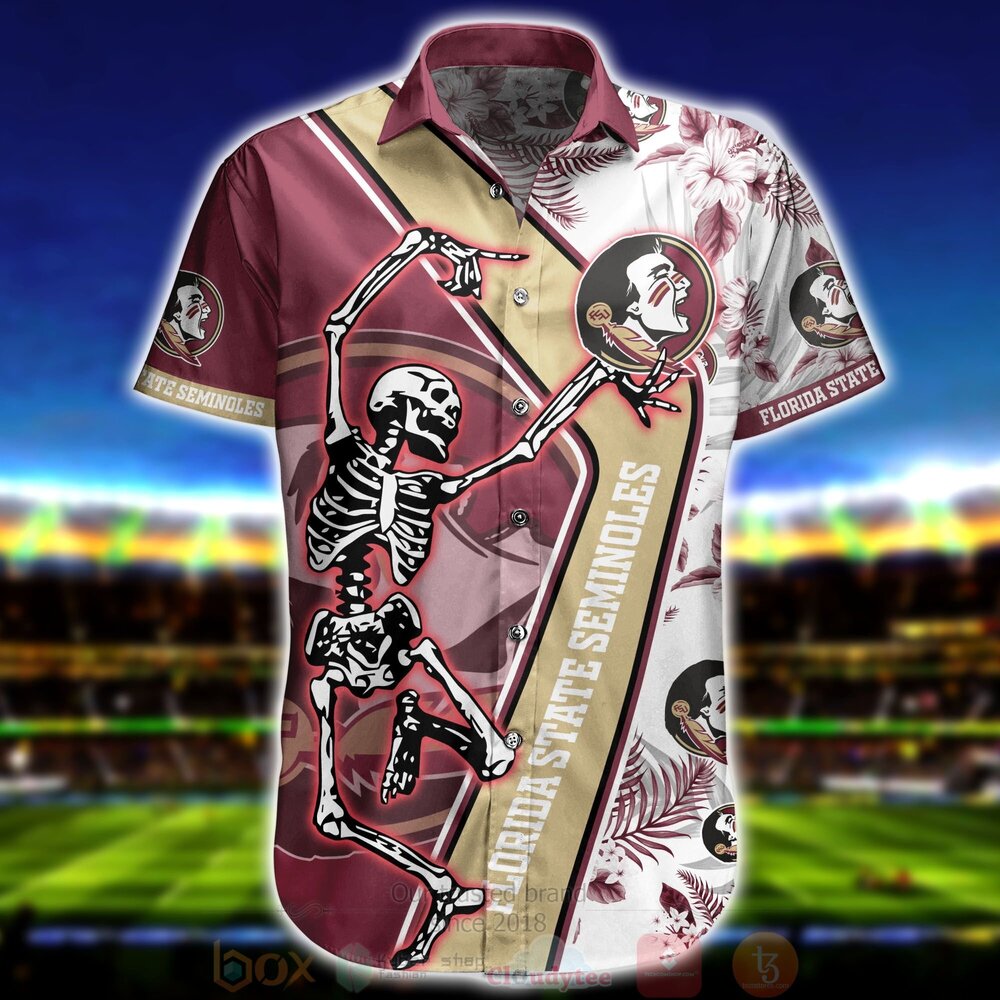 NCAA Florida State Seminoles Skeleton Aloha Shirt