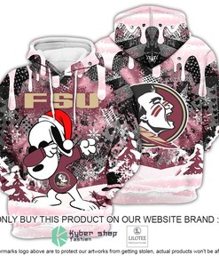 NCAA Florida State Seminoles Snoopy Dabbing The Peanuts Christmas 3D Hoodie