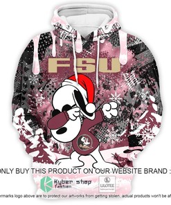 NCAA Florida State Seminoles Snoopy Dabbing The Peanuts Christmas 3D Hoodie