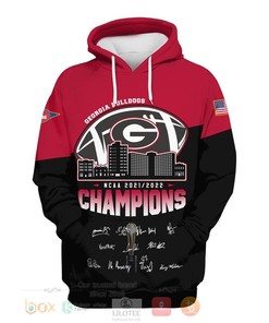 NCAA Georgia Bulldogs 2021 2022 Champions 3D Hoodie