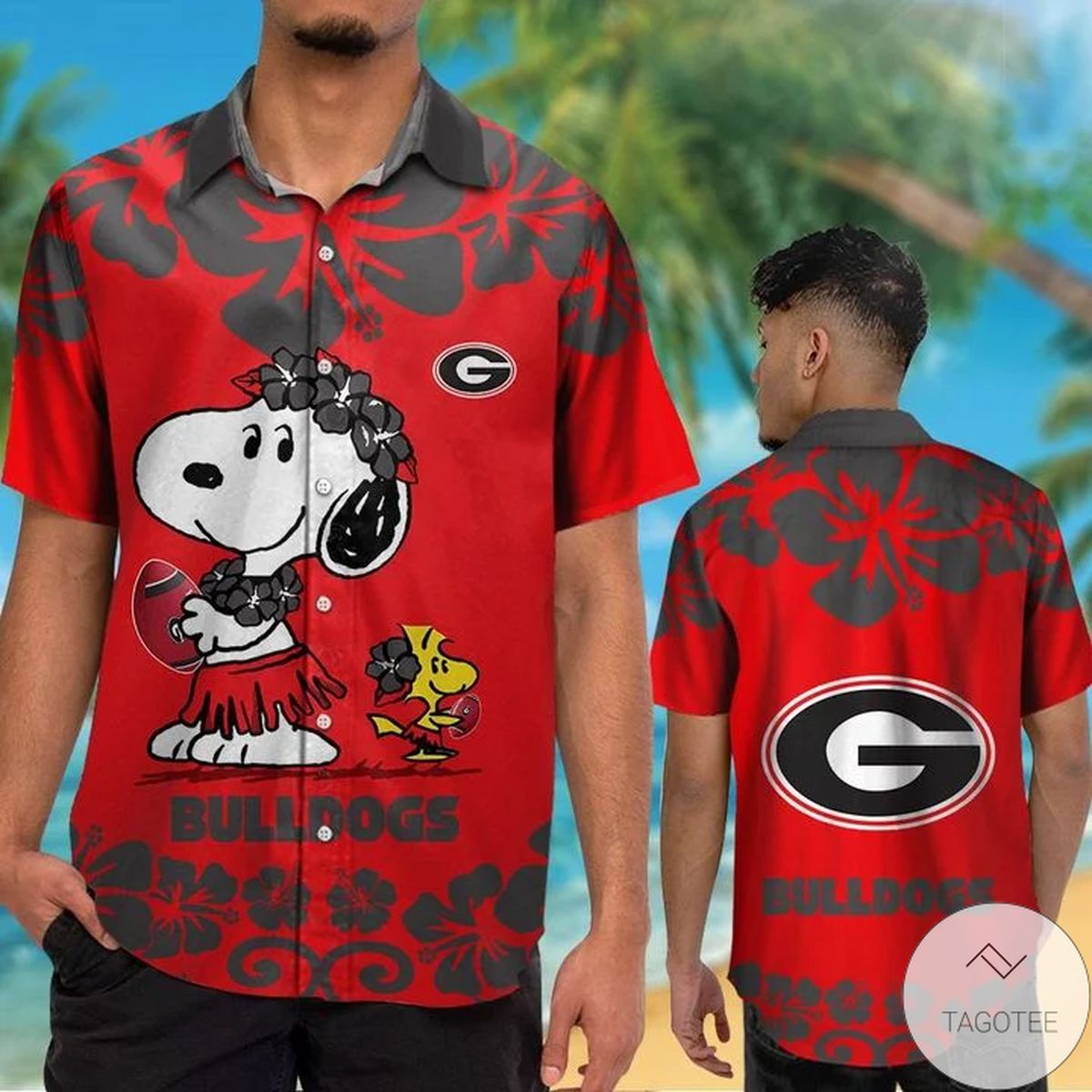 NCAA Georgia Bulldogs Snoopy Hawaiian Shirt
