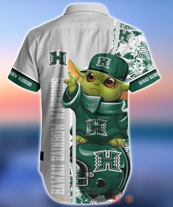 NCAA Hawaii Rainbow Warriors Baby Yoda Hawaiian Shirt