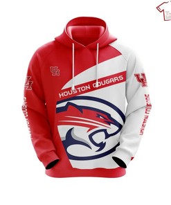 NCAA Houston Cougars 3D Hoodie for Men Women