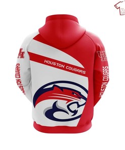 NCAA Houston Cougars 3D Hoodie for Men Women