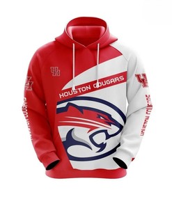 NCAA Houston Cougars Logo Pattern Printed Pullover 3D Hoodie