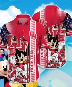 NCAA Houston Cougars Mickey Mouse Hawaiian Shirt