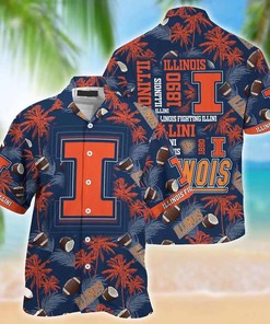 NCAA Illinois Fighting Illini Coconut Aloha Hawaiian Shirt