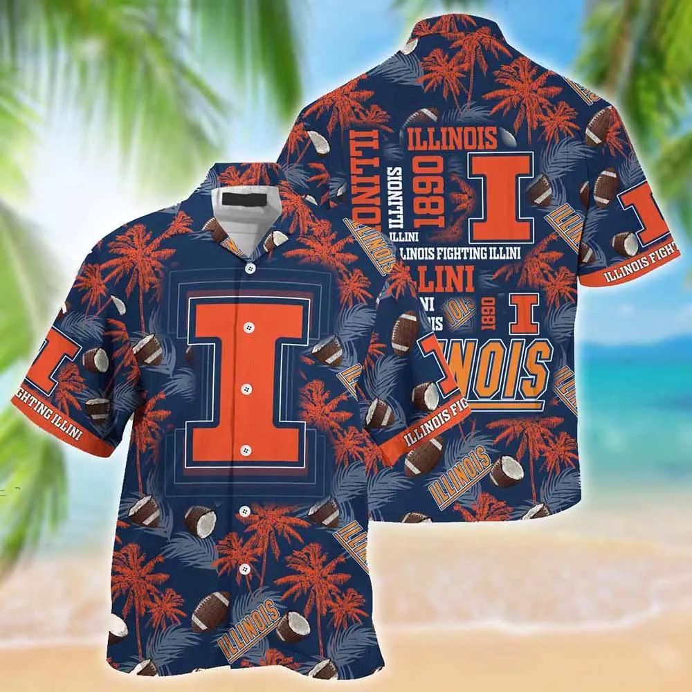 NCAA Illinois Fighting Illini Coconut Aloha Hawaiian Shirt