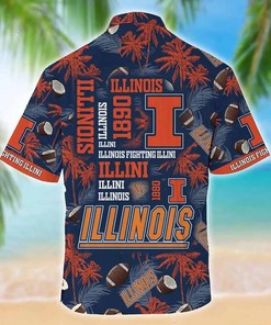 NCAA Illinois Fighting Illini Coconut Aloha Hawaiian Shirt