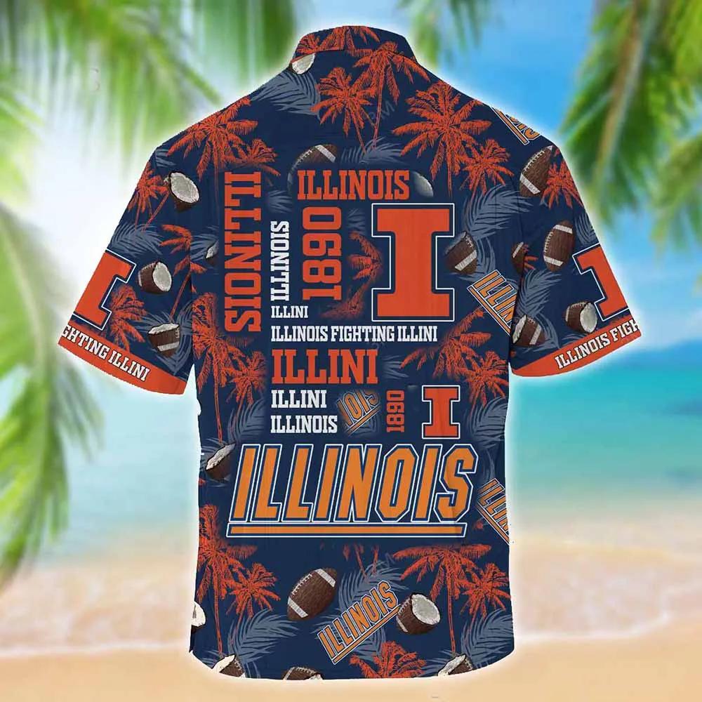 NCAA Illinois Fighting Illini Coconut Aloha Hawaiian Shirt