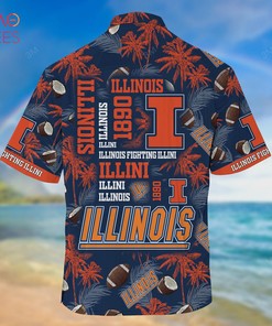 NCAA Illinois Fighting Illini Coconut Blue Orange Hawaiian Shirt