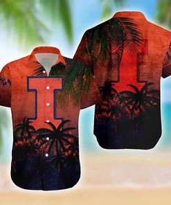 NCAA Illinois Fighting Illini Coconut Hawaiian Shirt Custom