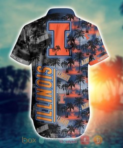 NCAA Illinois Fighting Illini Coconut Trees Hawaiian Shirt
