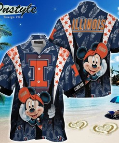 NCAA Illinois Fighting Illini Mickey Mouse Hawaiian Shirt