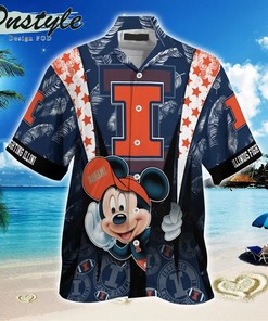 NCAA Illinois Fighting Illini Mickey Mouse Hawaiian Shirt