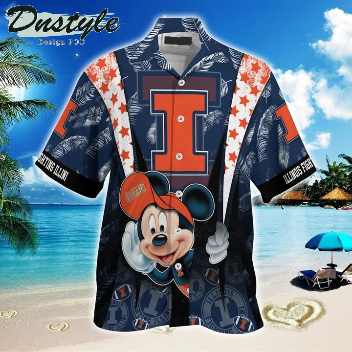 NCAA Illinois Fighting Illini Mickey Mouse Hawaiian Shirt