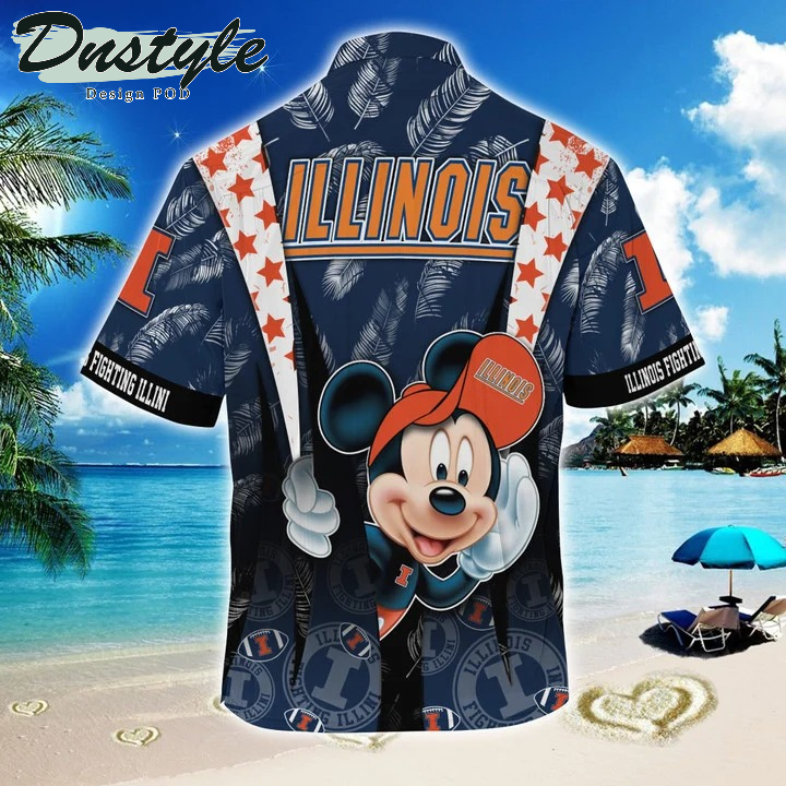 NCAA Illinois Fighting Illini Mickey Mouse Hawaiian Shirt
