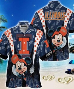 NCAA Illinois Fighting Illini Mickey Mouse Hawaiian Shirt Outfit