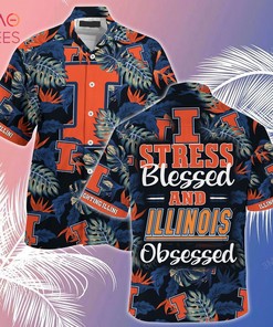 NCAA Illinois Fighting Illini Stress Blessed Hawaiian Shirt