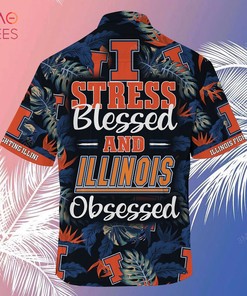 NCAA Illinois Fighting Illini Stress Blessed Hawaiian Shirt