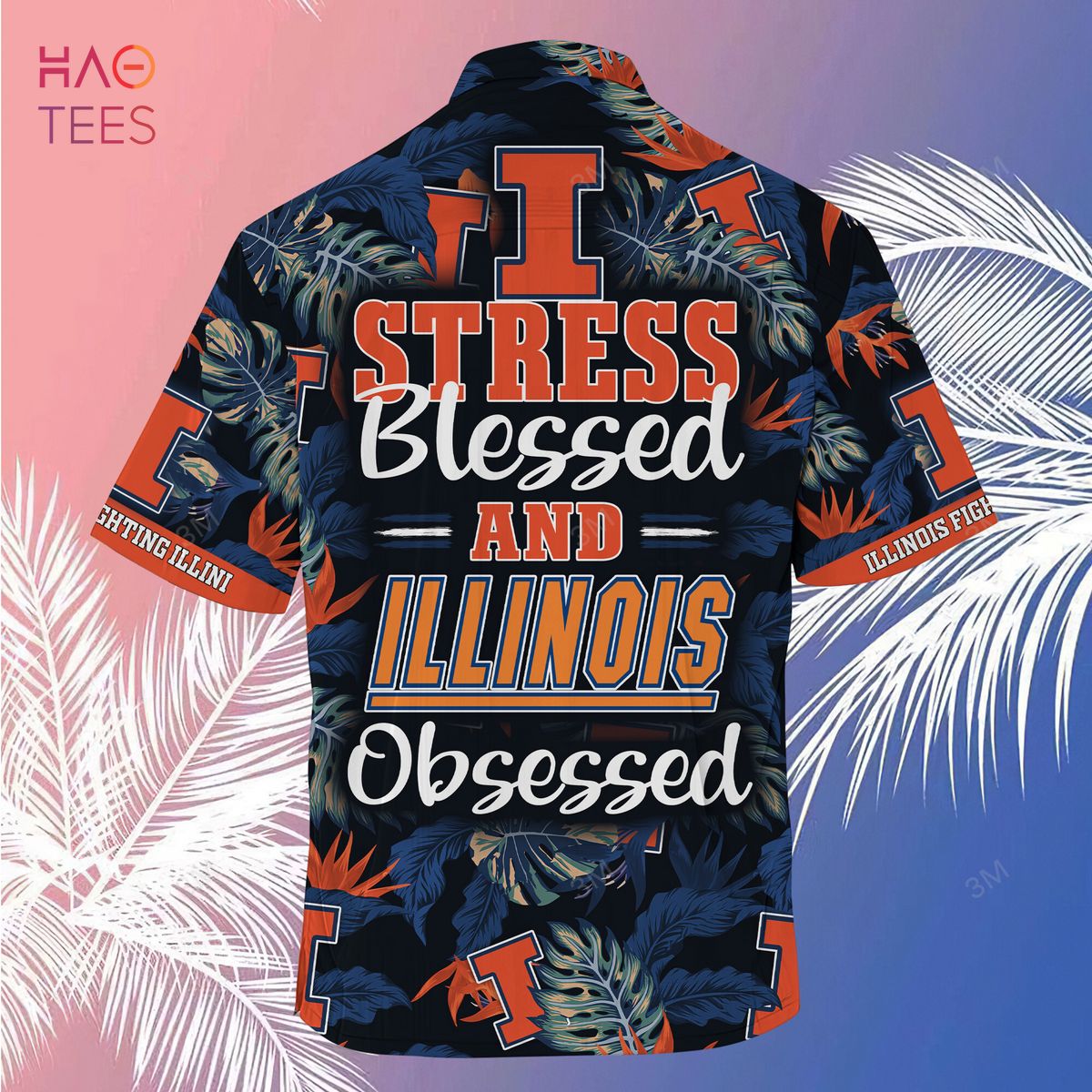 NCAA Illinois Fighting Illini Stress Blessed Hawaiian Shirt