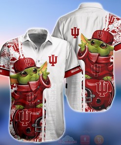 NCAA Indiana Hoosiers Baby Yoda Aloha Shirt